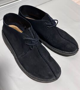 CLARKS Desert Trek ブラックスエード　クラークス　デザートトレック　ジャンク品　 ブーツ　スウェード 黒　オールド　ヴィンテージ