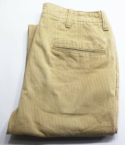 Freewheelers (フリーホイーラーズ) M-1942 TROUSERS / ヘリンボーントラウザー #1622022 YELLOW BEIGE w32 / M1942