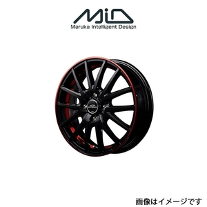 MID シュナイダー RX27 アルミホイール 4本 ピクシススペース 570系(12×4J 4-100 INSET42 ブラック/レッド)SCHNEIDER