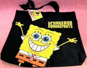 送510円～ 希少品! スポンジ・ボブ「SpongeBob SquarePants」イラスト エコバック　タグ付き 鞄 エコバック ファッション 雑貨 小物 キャラ