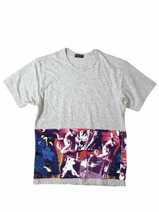 (D) COMME des GARCONS HOMME PLUS コムデギャルソンオムプリュス 02SS 蛍光期 切替 半袖 Tシャツ グレー