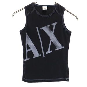 アルマーニエクスチェンジ USA製 ノースリーブ タンクトップ XS ブラック系 ARMANI EXCHANGE レディース