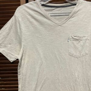 1スタ 再落無し AOGG 白 Vネック Tシャツ Levis リーバイス ポケット 無地 シンプル 90s 00s ビンテージ 古着 卸 仕入れ