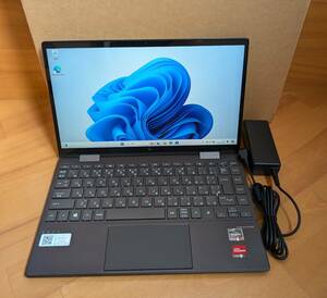 【美品】HP ENVY x360 13 ay1052AU タッチパネル Ryzen 7 5800U/メモリ 16GB/SSD 1TB/13.3型 光沢 フルHD/win11/office 22年製