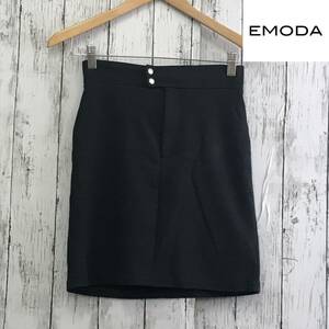 EMODA　エモダ　ハイウエストダブルボタンスカート　Sサイズ　ブラック　インナーパンツ付き　脚長効果バツグン　S5.2-116　USED