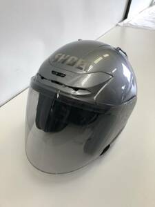 ☆☆【ジャンク】SHOEI ショウエイ　J-FORCE2　グレー　Lサイズ　バイク　ジェットヘルメット セーフティー スポーツ　サイズ100