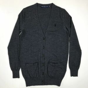 Ralph Lauren SPORT ラルフローレン　ウールカーディガン　グレー　レディース　Mサイズ　32-30a