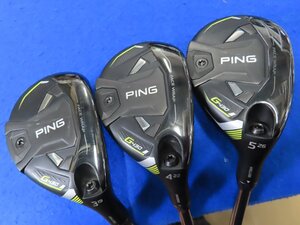 【中古】PING（ピン）2023 G430 HYBRID（ハイブリッド） ユーティリティ3本セット #3＆#4＆#5【S】PING TOUR 2.0 CHROME-85（クローム）