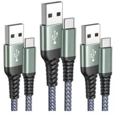 USB ケーブル タブレット用 タイプc 【3本セット 1m/1m/2m】