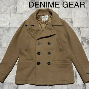 DENIME GEAR ドゥニーム WOOL ウール混 ピーコート アウター ジャケット Pコート ベージュ サイズS 玉FS1250