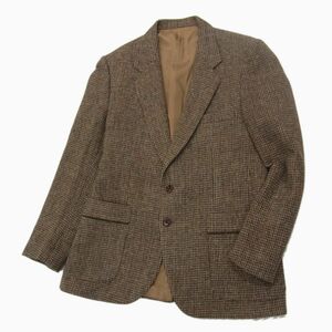 90年代◇Leishman HarrisTweed 高級ツイードジャケット メンズ 美シルエット リーシュマン ハリスツイード 1円スタート