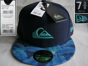 ★新品 QUIKSILVER×NEW ERA 59FIFTY CAP クイックシルバー×ニューエラ キャップ 帽子 7 3/8 58.7cm ネイビー 紺 SCALPUL 2 AQYHA03395★