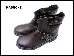 40 (25～25.5cm) D.BROWN【PADRONE ENGINEER BOOTS (NUBUCK) / PAUL 7 パドローネ エンジニアブーツ レザーブーツ PU7358-1119-15C BRN】