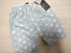 ☆未使用！水着　130cm☆星柄　薄水色☆ ハーフパンツ　男の子用☆送料230円