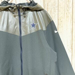 NIKE ナイキ NFL Dallas Cowboys ダラス・カウボーイズ プリント ナイロンジャケット ウィンドブレーカー M USA古着 アメリカ古着