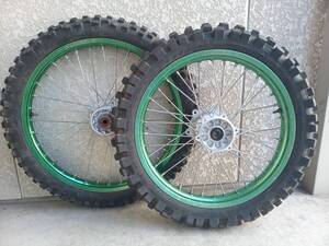 KLX250　Dトラッカー　KDX　Z-WHEEL前後ホイール　リアステンレススポーク