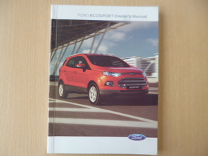 ★a1461★フォード　エコスポーツ　Ford　ECOSPORT　MAJUEJ　日本語版　取扱説明書　説明書　マニュアル　2014年★