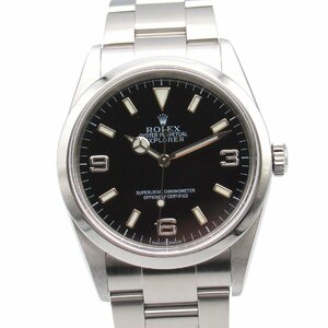 ロレックス エクスプローラー I F番 ブランドオフ ROLEX ステンレススチール 腕時計 SS 中古 メンズ