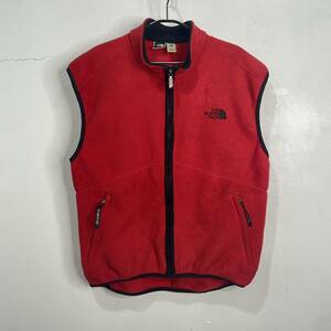 ☆送料無料☆ 90s☆THE NORTH FACE☆USA製☆フリースベスト☆L☆レッド☆