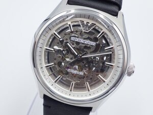 352532【1円スタート】EMPORIO ARMANI エンポリオアルマーニ 稼動品 AR-60003 メッカニコ メンズ 時計 自動巻き ケース43mm