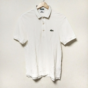 ラコステ Lacoste 半袖ポロシャツ サイズ4 XL - 白×グレー×マルチ メンズ トップス