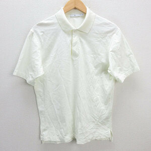 s■ユニクロ/UNIQLO +J リラックスフィット ポロシャツ 437824【S】白/MENS/57【中古】