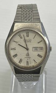 腕時計 SEIKO type Ⅱ 7123-8100 クォーツ シルバー SEIKO ベルト破損あり 不稼動品 メンズ腕時計 ジャンク