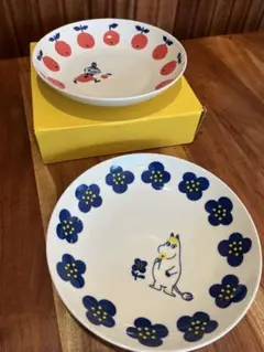 【新品・未使用】MOOMIN パスタカレー皿 2枚セット（箱有）