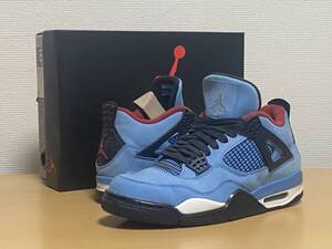 美品◆NIKE ナイキ AIR JORDAN 4 RETRO Travis Scott Cactus Jack エアジョーダン トラヴィススコット カクタスジャック 308497-406 28.5cm