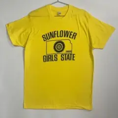 スクリーンスターズ 半袖Tシャツ カンサス州メンズXL黄アメリカ製 80年代製造