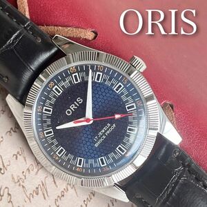 ■美品■オリス■ORIS 手巻き機械式1980年代ヴィンテージメンズ腕時計アンティーク即納 男性人気ブランド 群青180