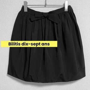 st170 Bilitis dix-sept ans ナイロンスカート 黒リボン