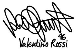 ステッカー　Valentino Rossi signature