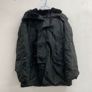 ALPHA INDUSTRIES アルファインダストリーズ　フライトジャケット　ミリタリー　ヴィンテージ USA製　ブラックMサイズ　M17