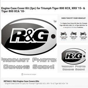 40%OFF★R&G 2pcs エンジンケースカバーセット TIGER800 タイガー800 XCX XCA XRX 2015 2017 2018 TRIUMPH トライアンフ KEC0087BK