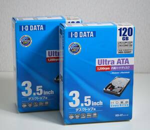 ジャンク / I.O DATA / HDI-120H7 / 120GB Ultra ATA対応 7,200rpm 3.5インチ内蔵型ハードディスク / 未使用・未開封 / ２個セット