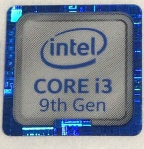 ■新品・未使用 ■10枚セット 九代目【CORE i3 9th】エンブレムシール【18*18㎜】送料無料・追跡サービス付き☆P064