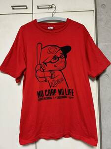 Lサイズ 中古美品 広島カープ 奥田民生 タワーレコード コラボTシャツ 広島東洋カープ NO CARP NO LIFE