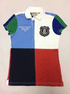 新品 アウトレット 8209 レディース Sサイズ RUGBY ポロ シャツ polo ralph lauren ポロ ラルフ ローレン ビンテージ パネル