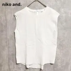 美品⭐️ niko and シャツ ノースリーブ カットソー 【L】 ホワイト