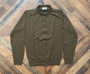 【美品】JOHN SMEDLEY PARWISH Kielder Green S ジョンスメドレー パーウィッシュ グリーン