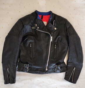 Lewis Leathers ルイスレザー　GTモンザ　青字／赤羽根　ビンテージ　黒　レディース　英国製　USED