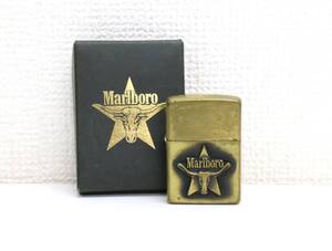 ZR117 着火OK 希少 Zippo/ジッポー オイルライター Marlboro/マルボロ ロングホーンスター 1993年製 タバコ/煙草/喫煙具 箱付き 現状品