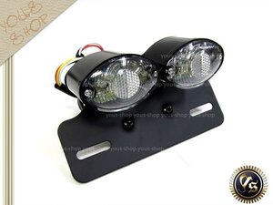 ゴリラ ドラッグスター ウィンカー クリア LED テールランプ キャッツアイ ナンバーステー付 一体型 バイク