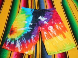 OLDHAM THAI DYE JEANS タイダイジーンズ デニム ショーツ ヒッピー マリファナ WOODSTOCK HIPPIE PSYCHEDELIC ROCK REGGAE LSD SKATEBOARD