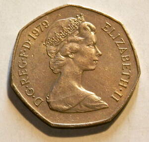 lk16【硬貨】イギリス 50 new pence(1979)