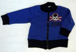 F.O KIDS（エフオーキッズ）子供服 キッズ 長袖 ジップアップ スカル 80ｃｍ (49-7271)