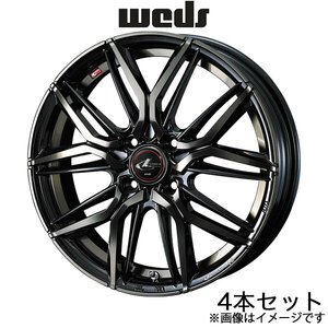 レオニスLM S660 JW5 16インチ アルミホイール 4本 パールブラック ミラーカット/チタントップ 0040786 WEDS LEONIS LM