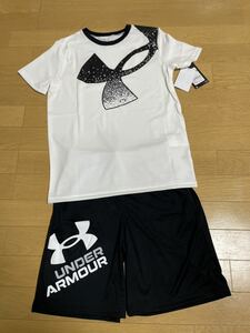 送料込　新品 アンダーアーマー　YLG 150cm 155cm 145cm パンツ　半袖Tシャツ　上下セット　ジュニア　キッズ