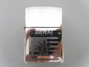 1996年製 ZIPPO ジッポ STERLING SILVER スターリング シルバー 星条旗 自由の女神 銀 オイル ライター USA